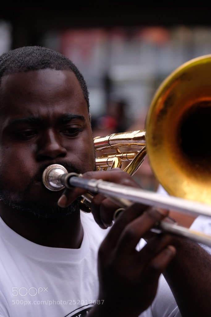 Fujifilm X-T2 sample photo. Free agents brass band photography