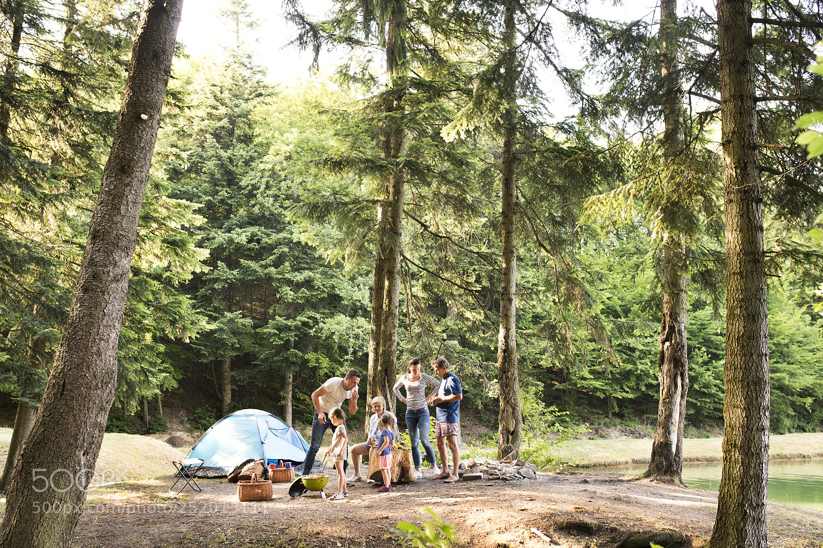 Nikon D5 sample photo. Beautiful family camping in photography