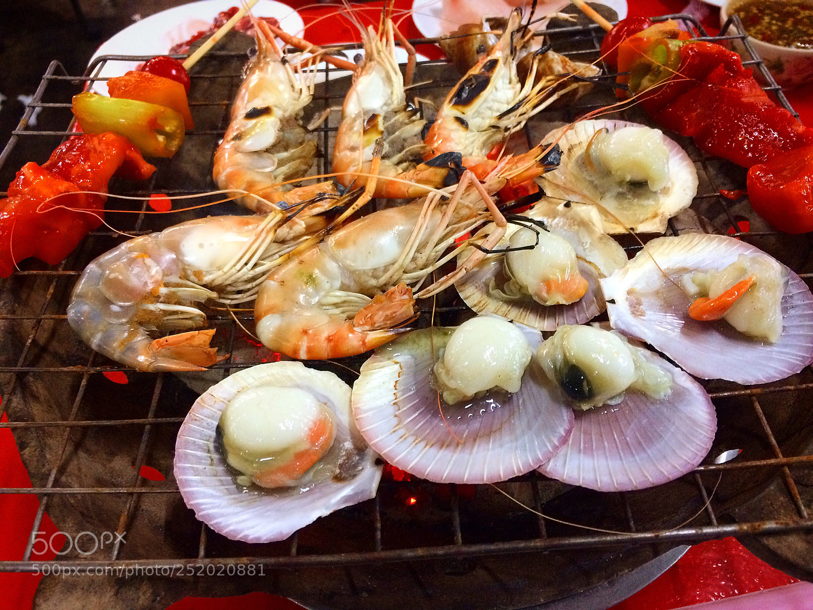 Apple iPhone 5s sample photo. Grilled shrimps photography