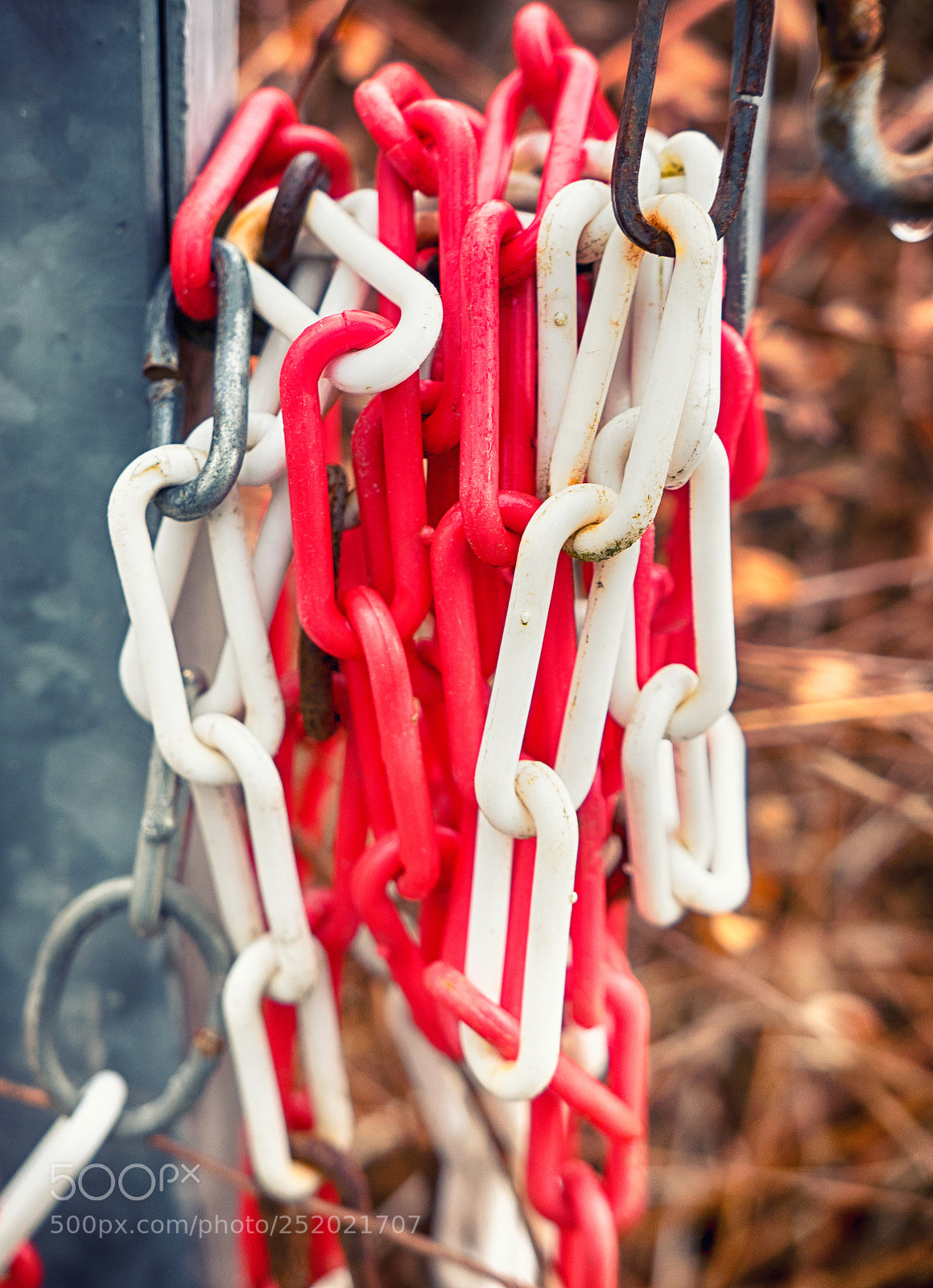 Panasonic Lumix DMC-LX100 sample photo. Plastic chain fence closeup photography