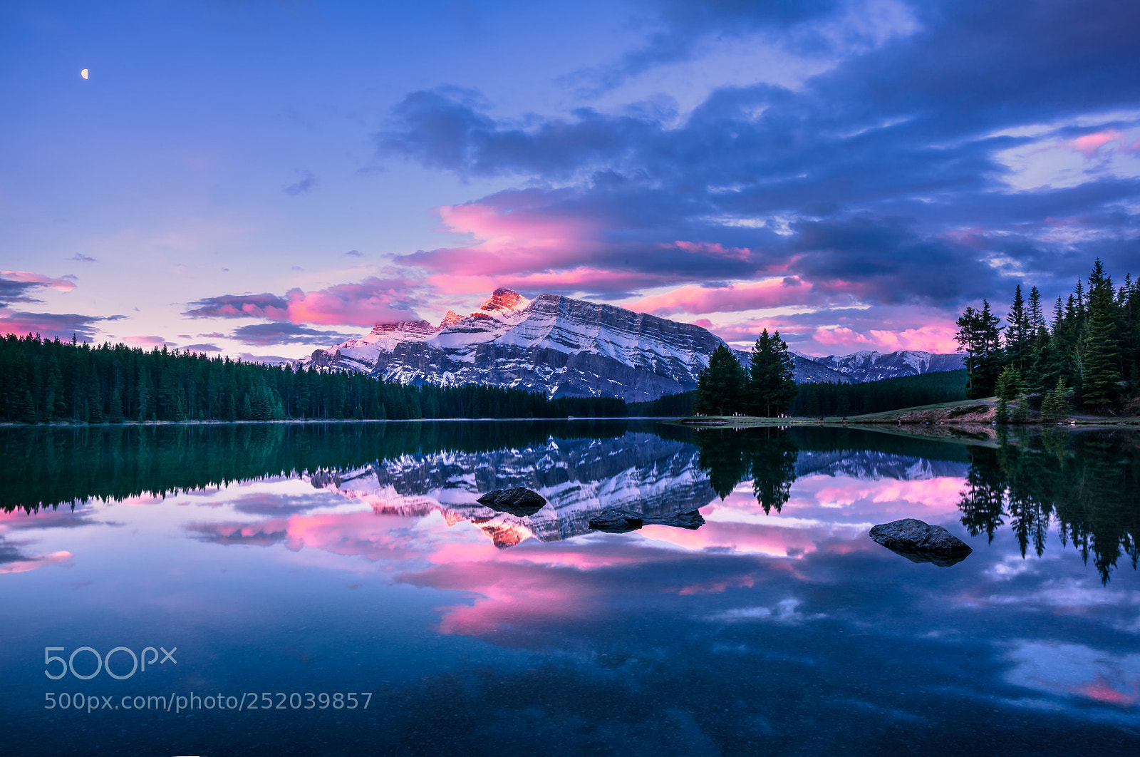 Nikon D810 sample photo. Dawn at mt. rundle photography