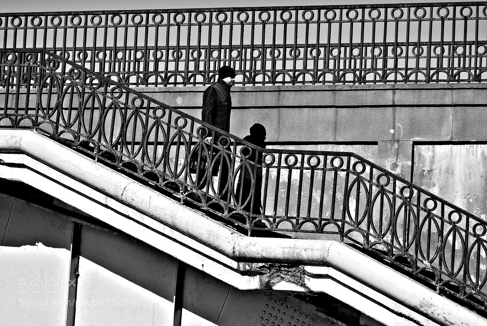Olympus PEN E-P5 sample photo. Рedestrian on the bridge photography