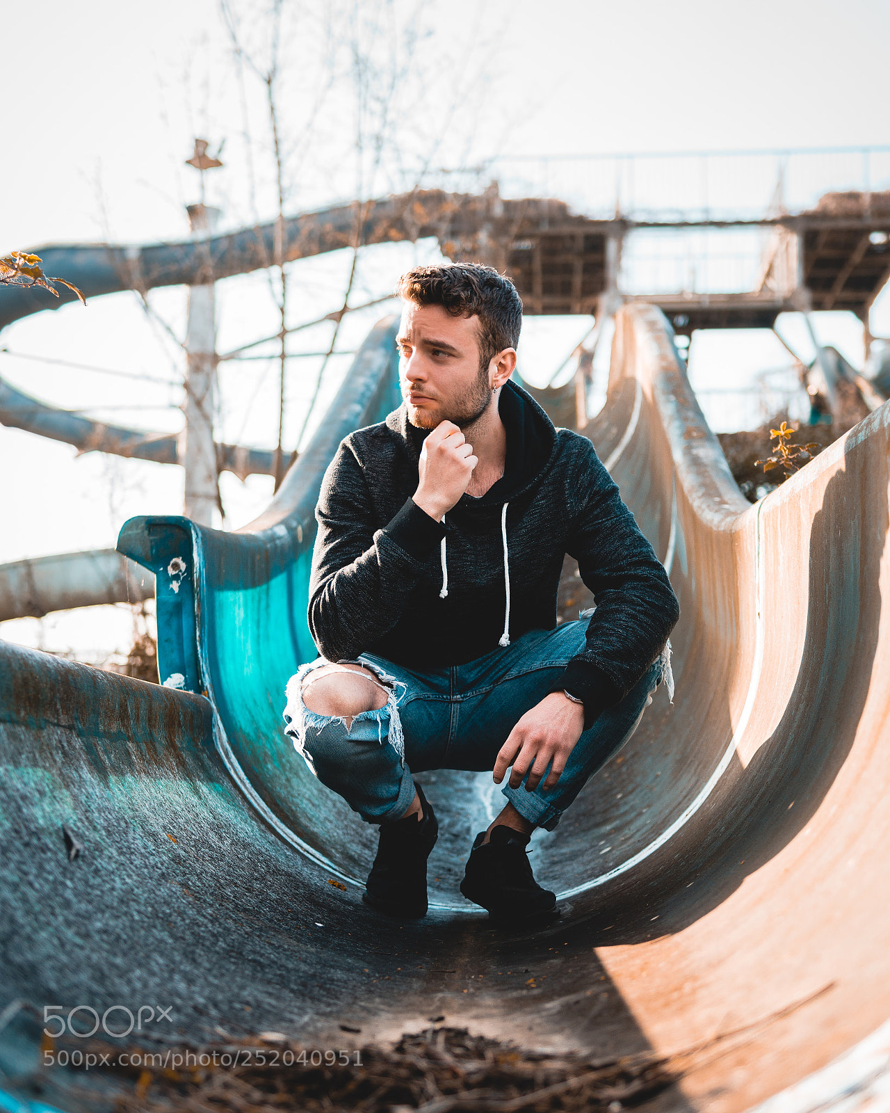 Sony a6300 sample photo. Abandoned water park photography