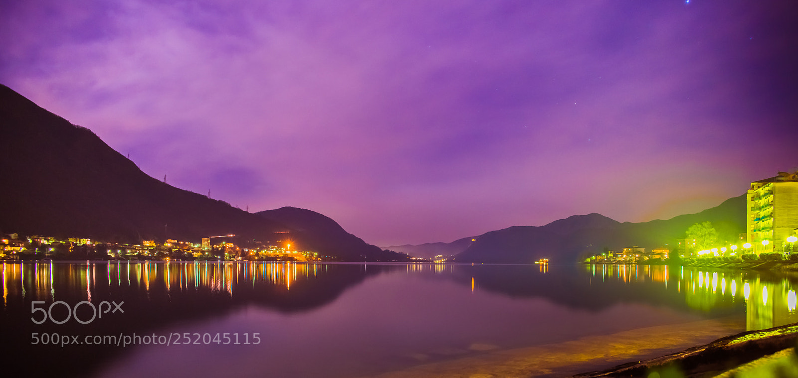 Nikon D3300 sample photo. Lake orta at night photography