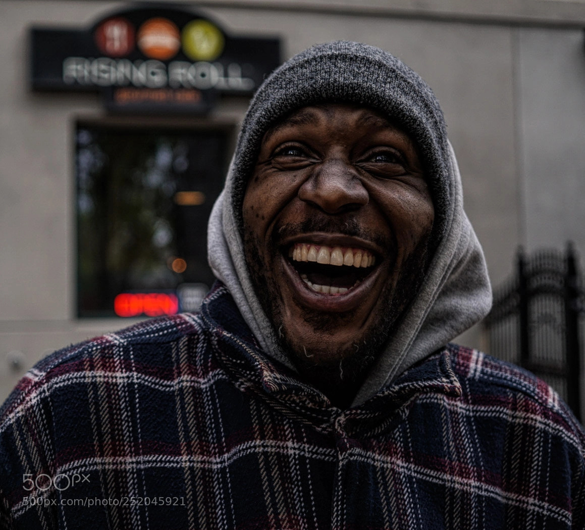Sony a6000 sample photo. Homeless man in the photography