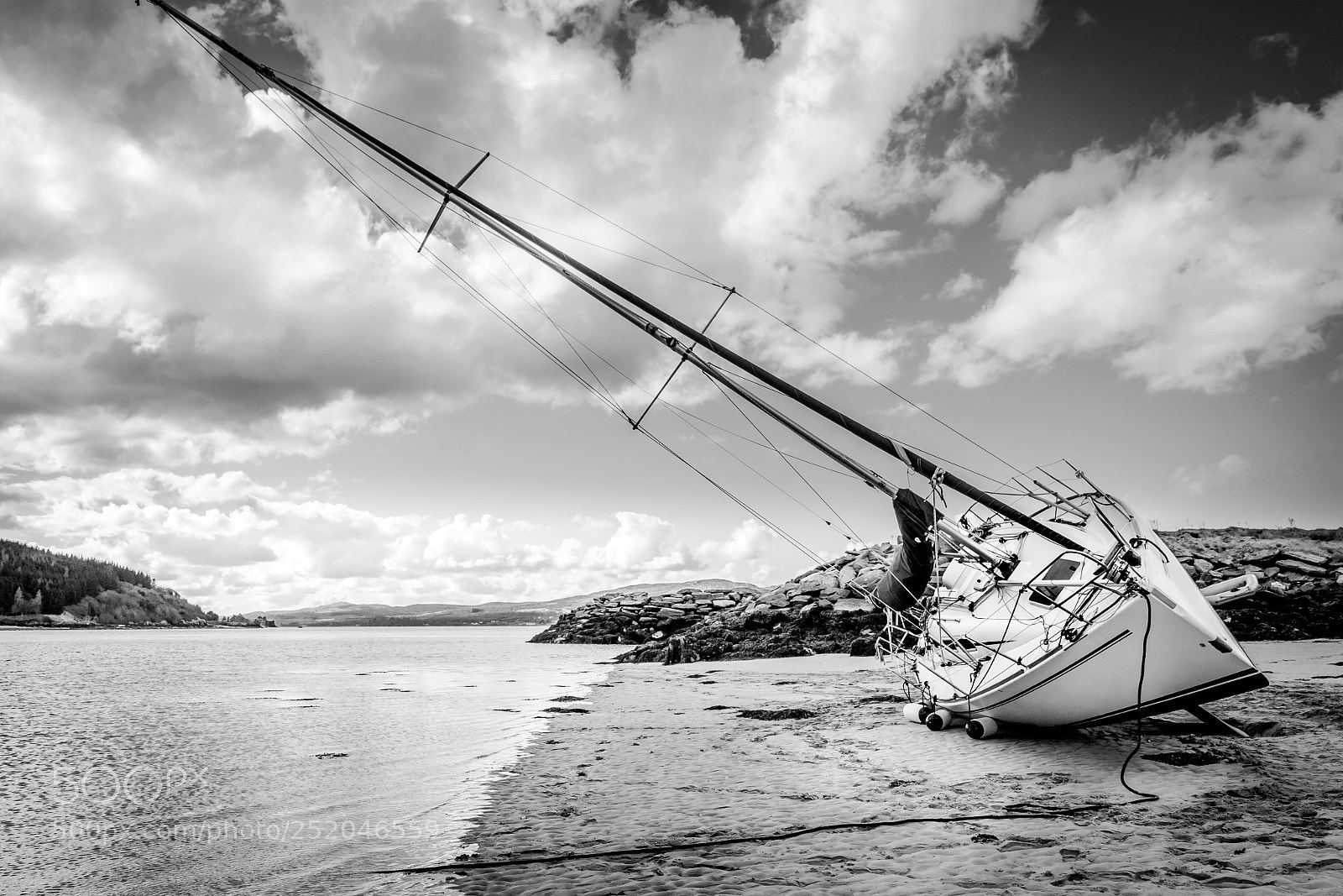 Nikon D5300 sample photo. Sailboat at low tide photography