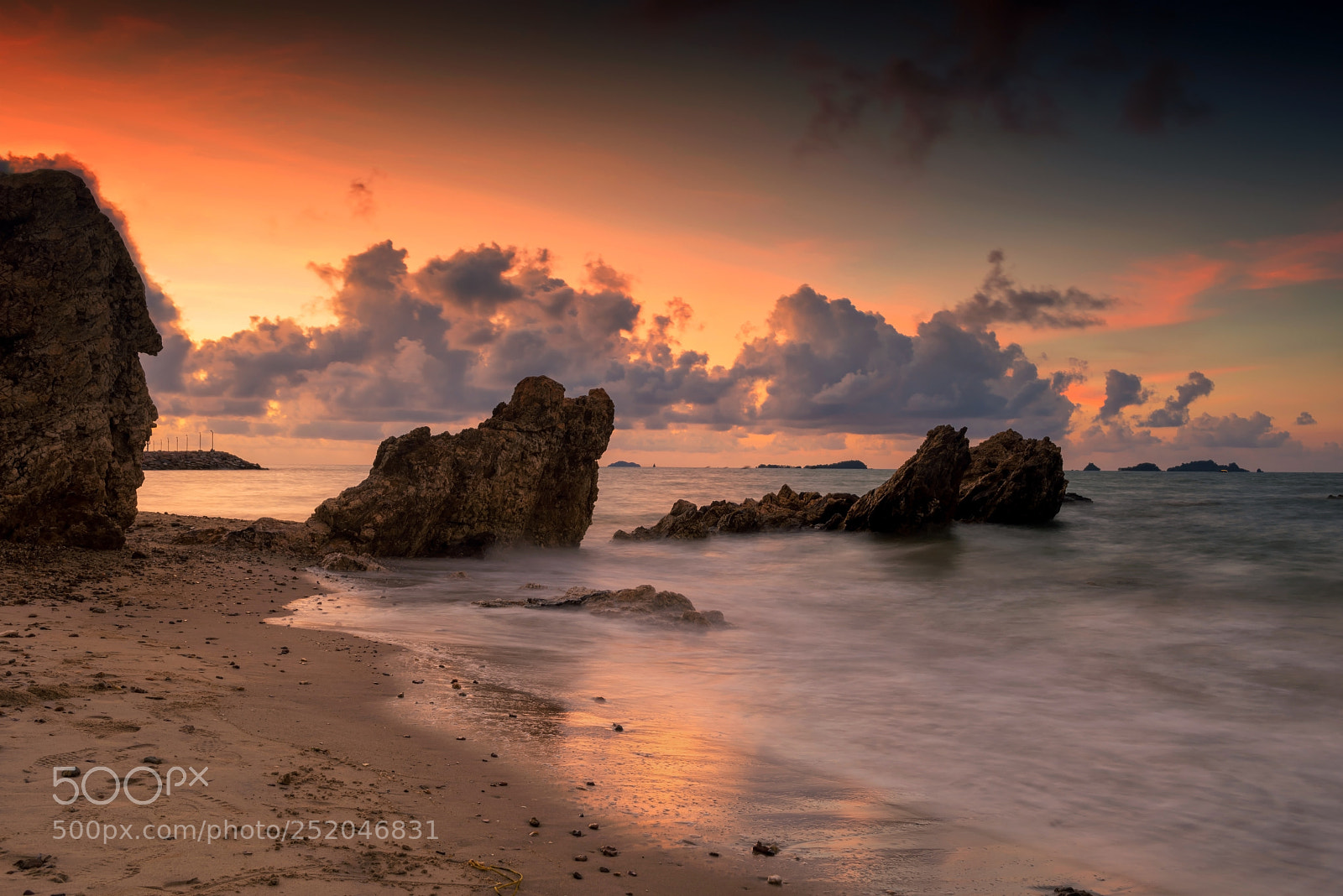 Nikon D810 sample photo. Seascape with natural stone photography