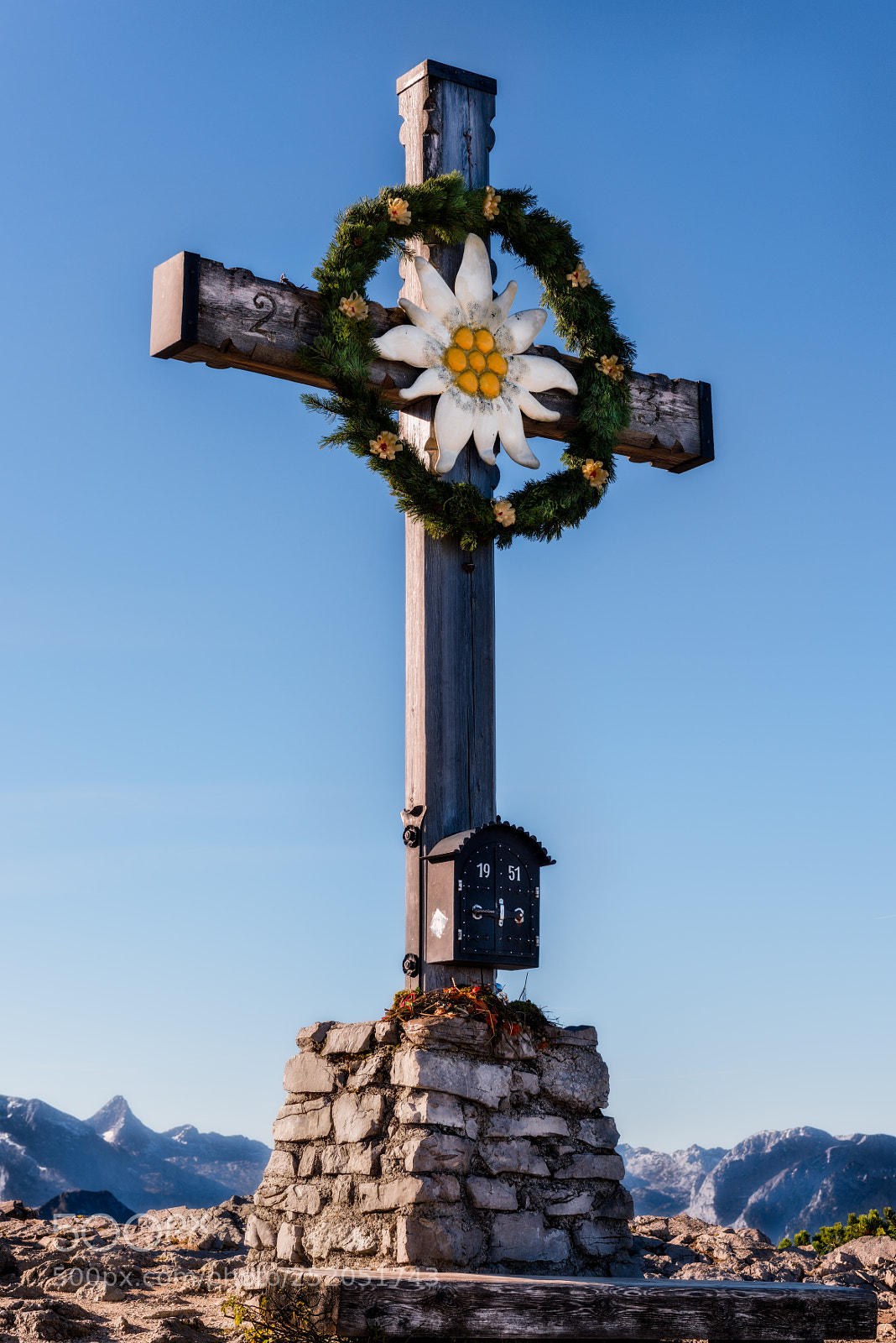 Nikon D800 sample photo. Edelweiss cross, kehlstein mountain photography