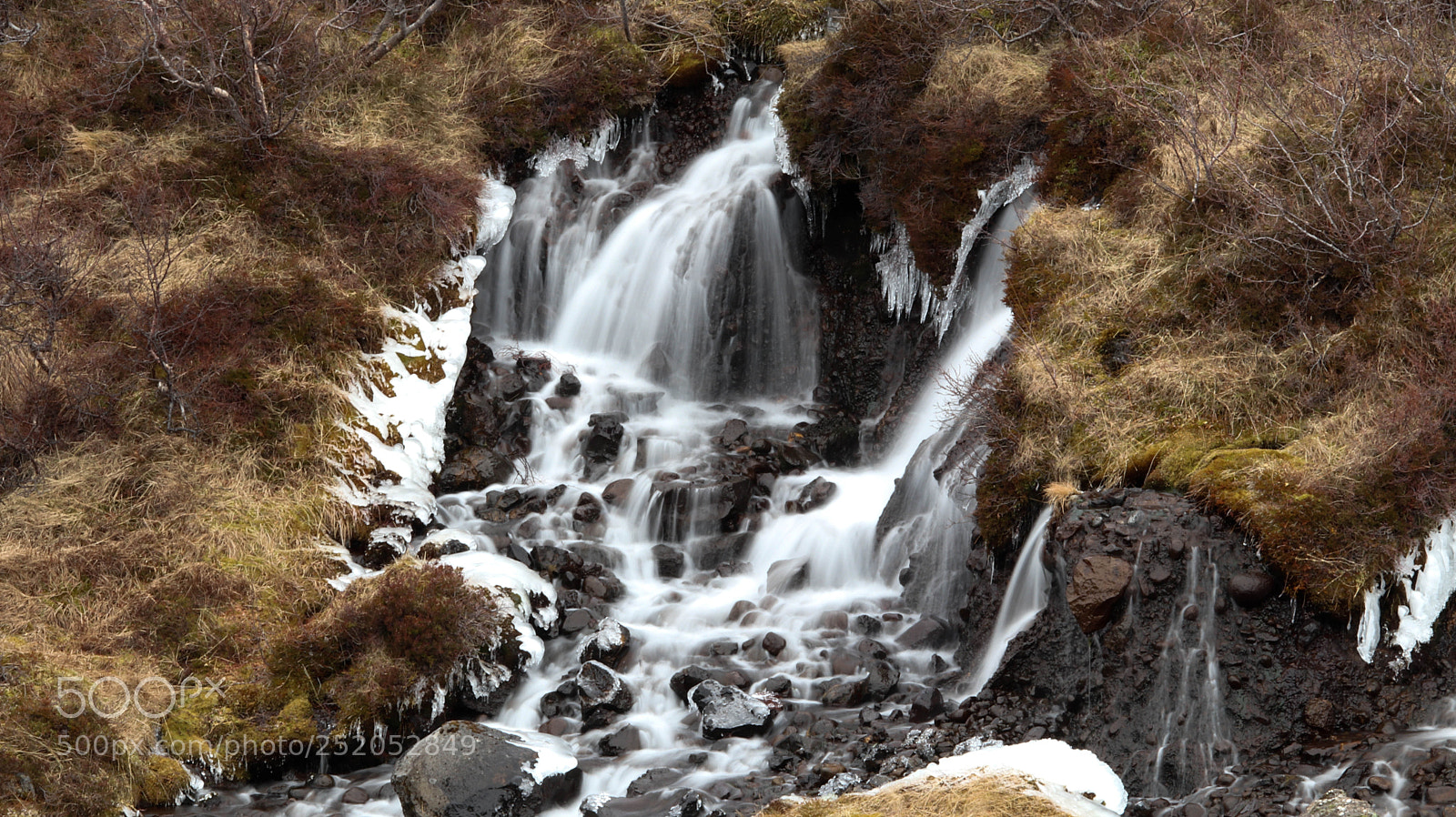 Canon EOS M6 sample photo. Lava field waterfall photography