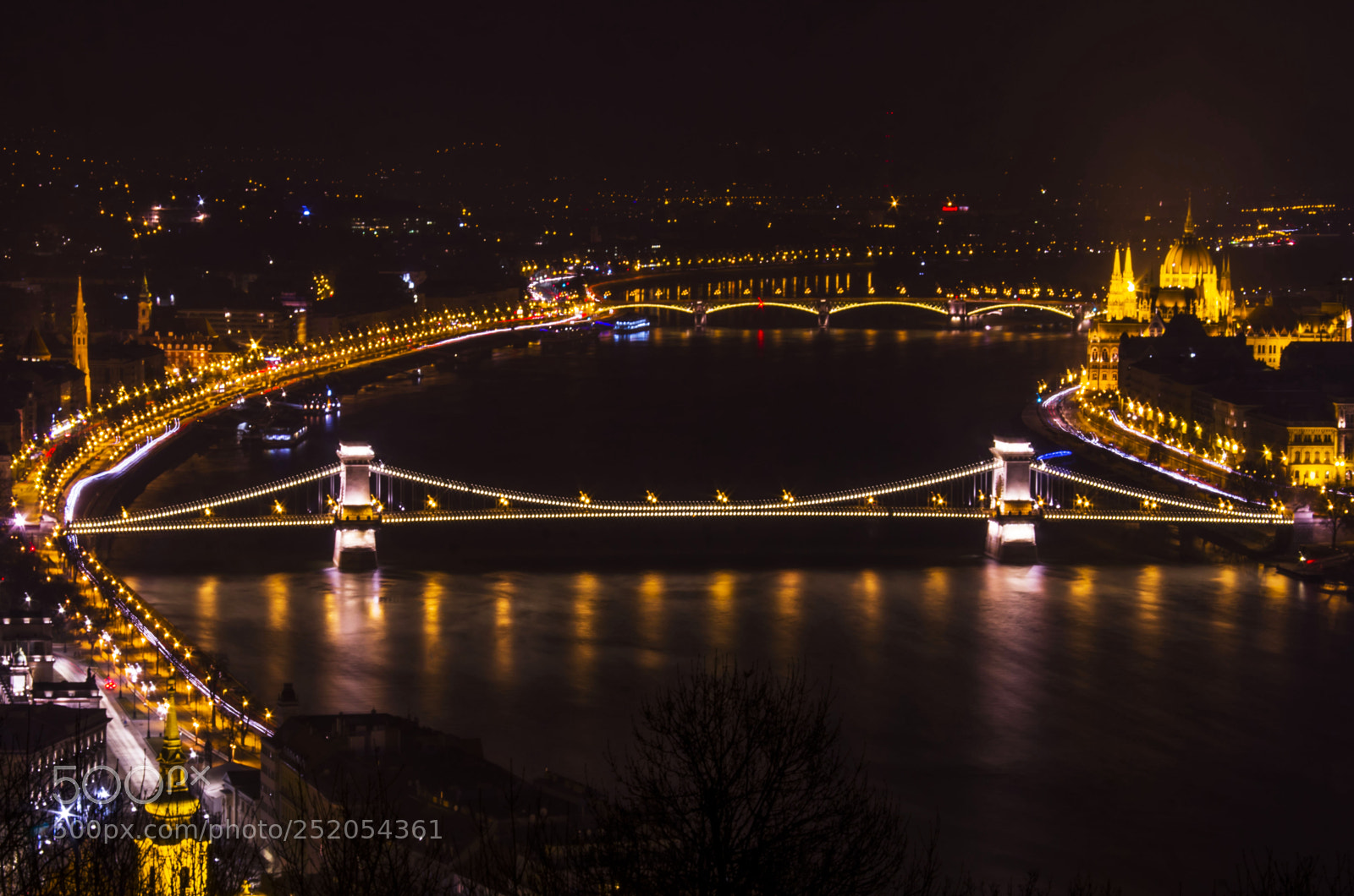 Pentax K-5 sample photo. Danube at night photography
