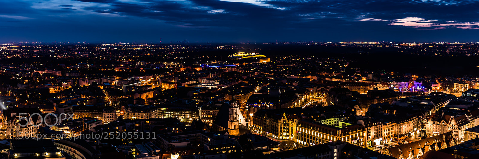 Nikon D500 sample photo. Leipzig panorama by night photography