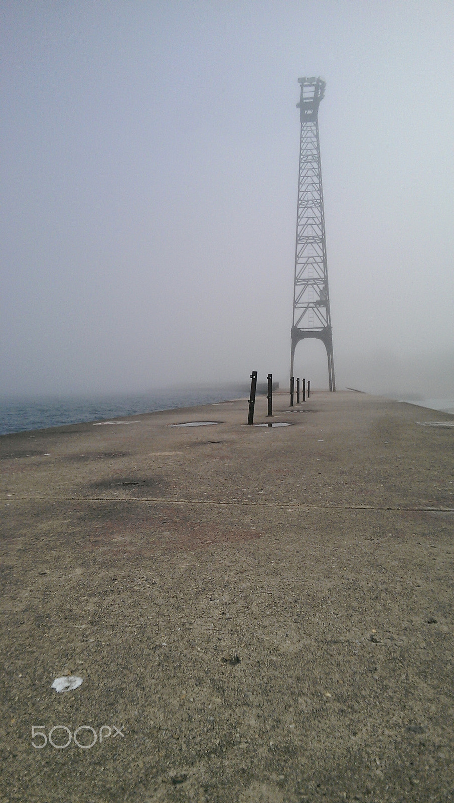 HTC ONE sample photo. Tower in fog photography