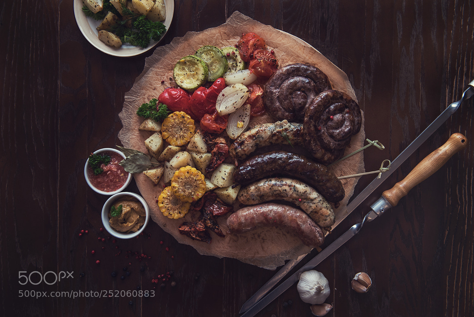 Nikon D810 sample photo. Grilled sausage with vegetables photography