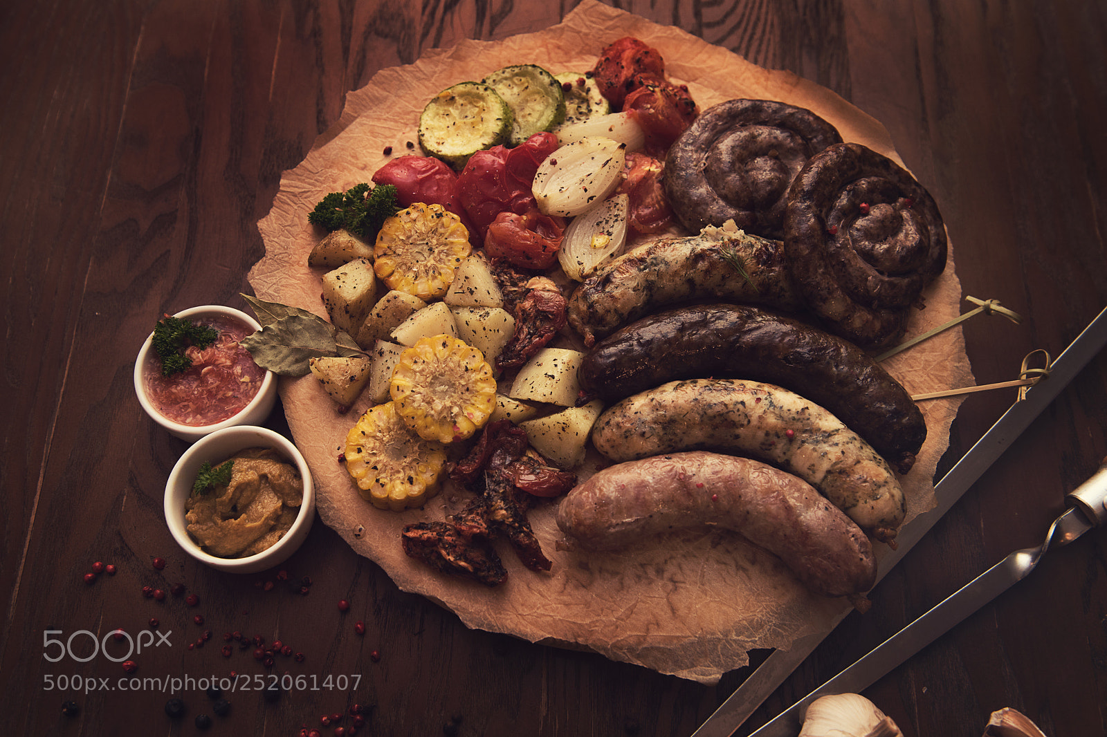 Nikon D810 sample photo. Grilled sausage with vegetables photography