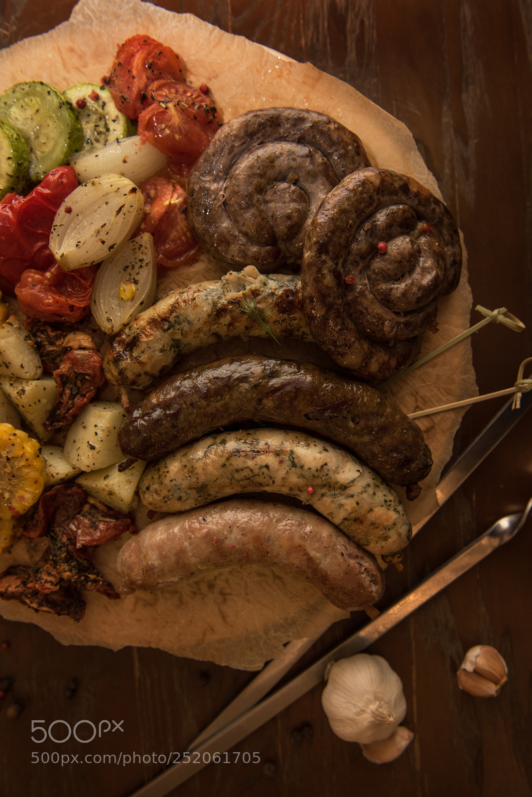 Nikon D810 sample photo. Grilled sausage with vegetables photography