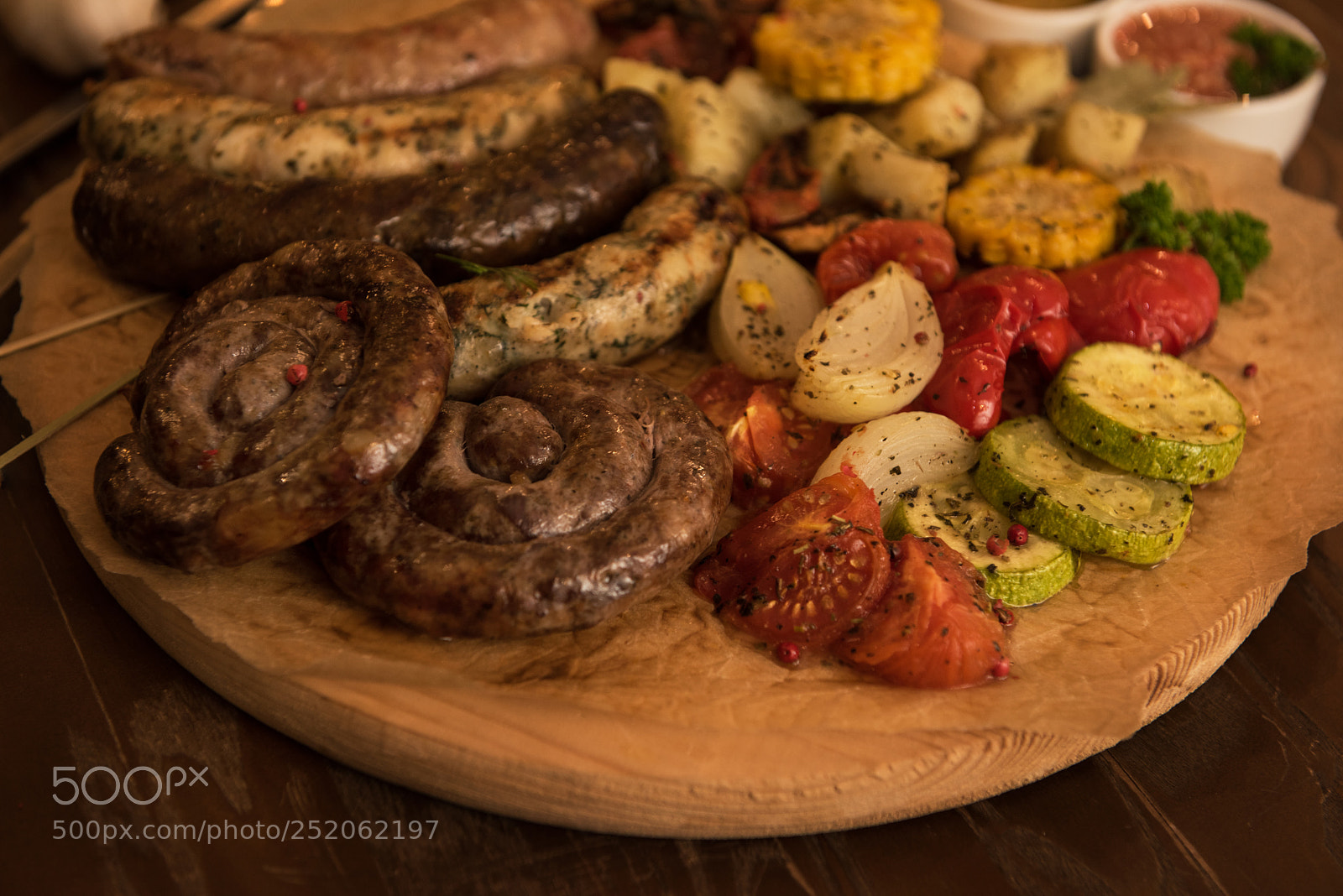 Nikon D810 sample photo. Grilled sausage with vegetables photography