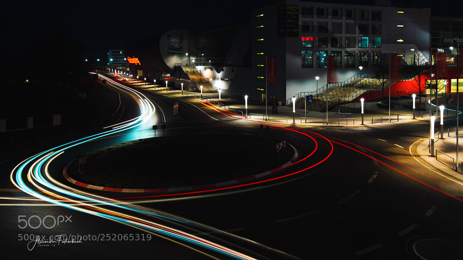 Nikon D610 sample photo. Nürburgring lights photography