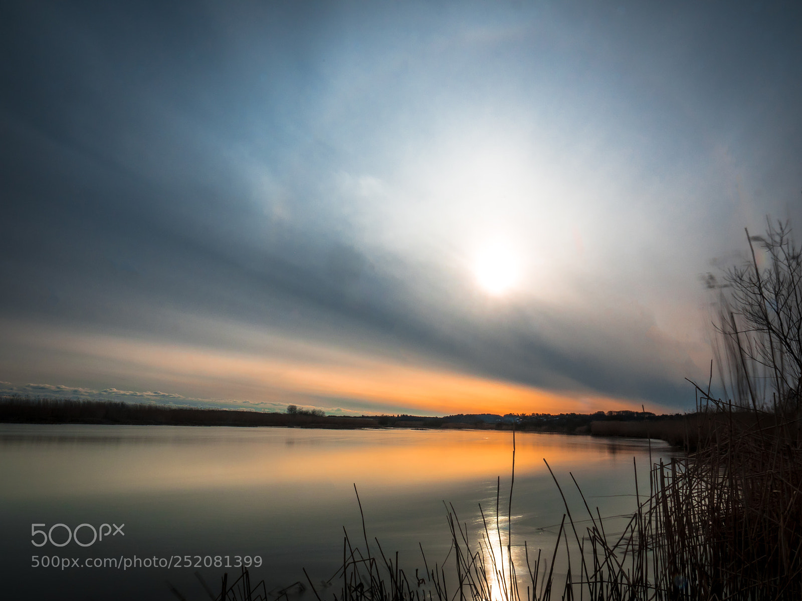 Olympus OM-D E-M5 II sample photo. Sunset at river gudenaa photography