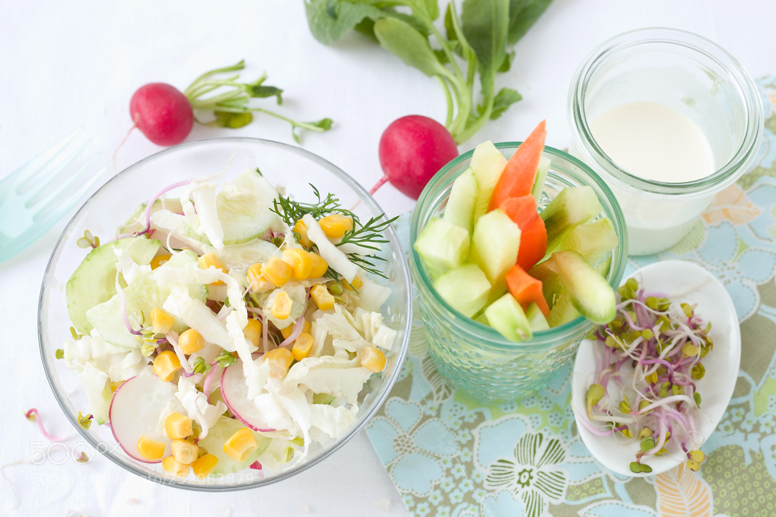 Canon EOS 5D Mark II sample photo. Spring salad with radish photography