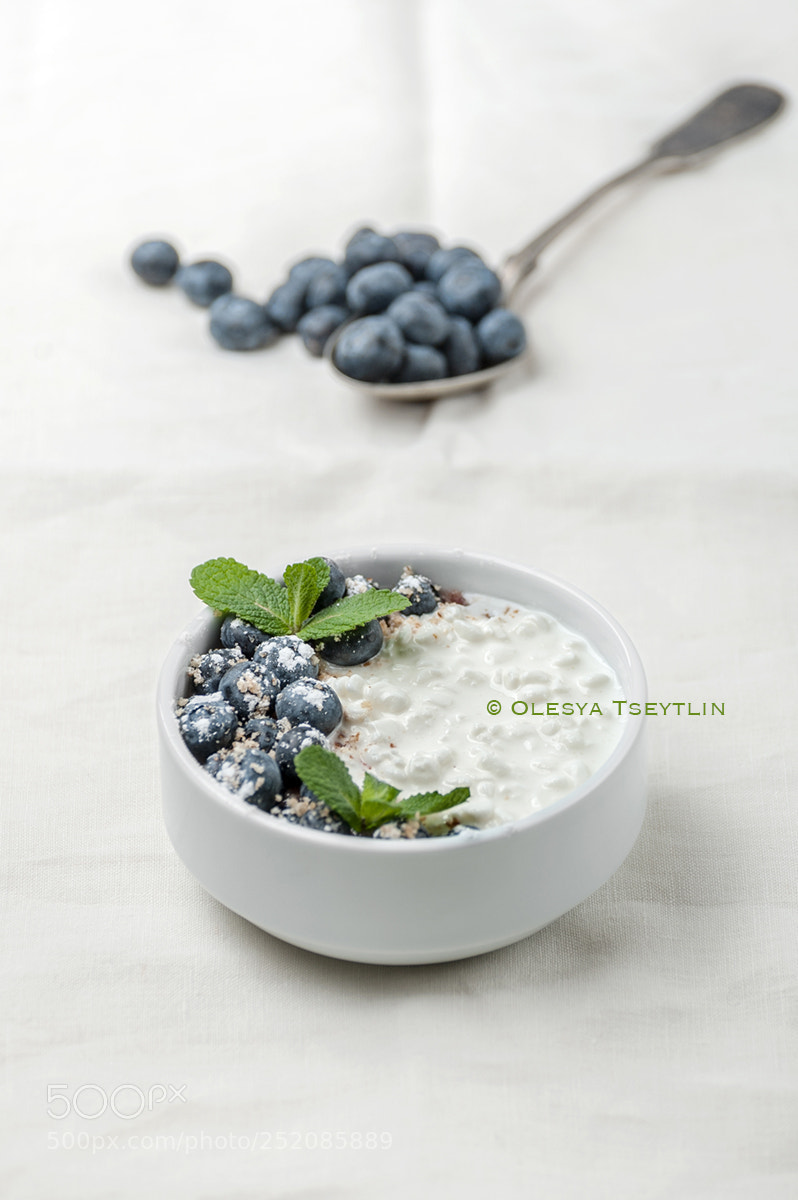 Nikon D3 sample photo. Cottage cheese with fresh photography
