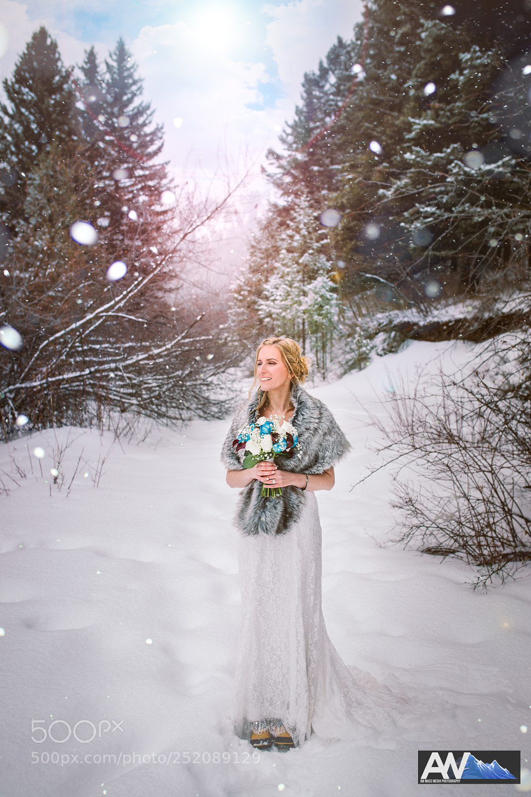 Canon EOS 5D Mark IV sample photo. Bride in a winter photography