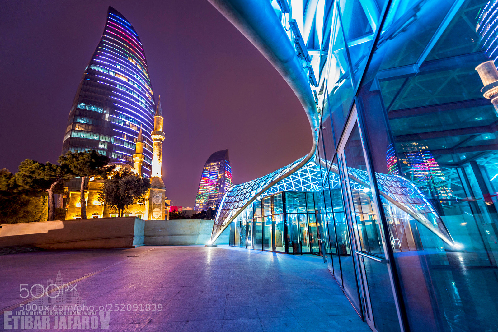 Nikon D800 sample photo. Baku lights photography