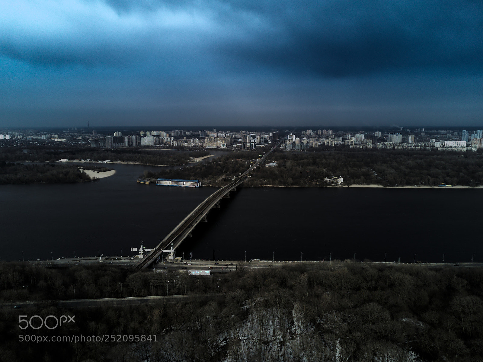 DJI FC220 sample photo. Metro bridge in kyiv photography