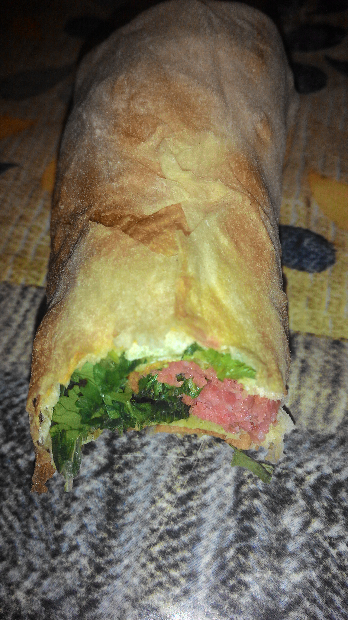 ASUS Z002 sample photo. Lavash bread wrap, nom photography