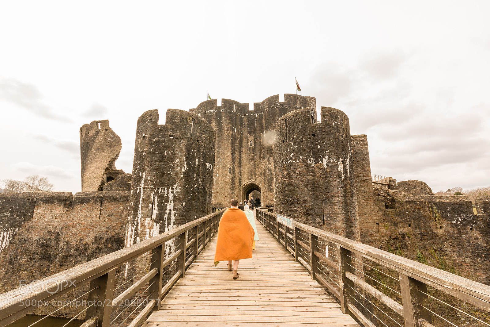 Canon EOS 70D sample photo. Caerphilly castle inner gateway photography