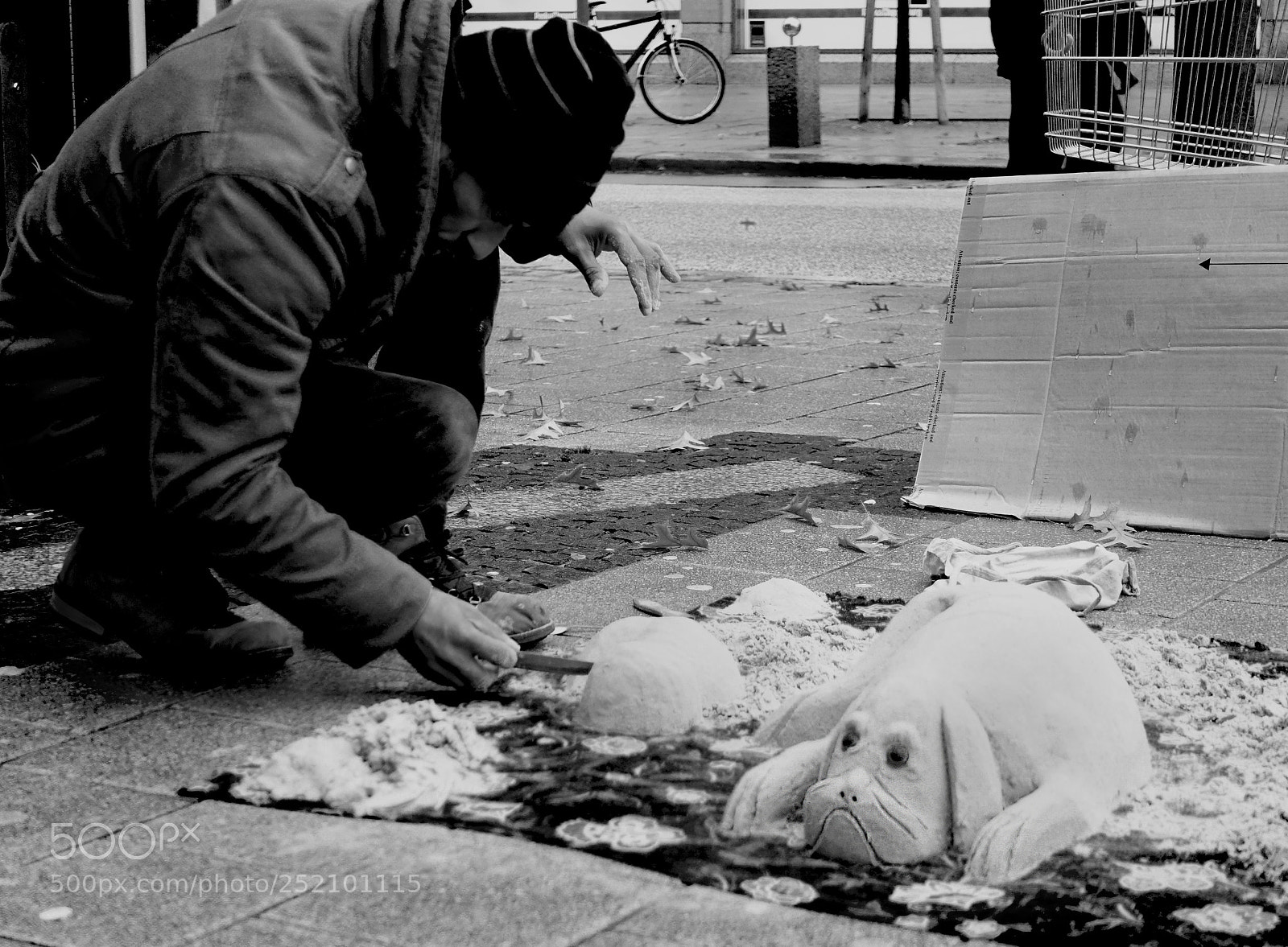 Sony Cyber-shot DSC-RX100 III sample photo. Homeless with dog photography