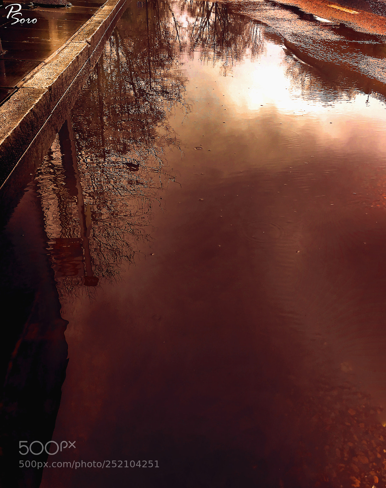 Apple iPhone 6s sample photo. Sunset in the puddle... photography