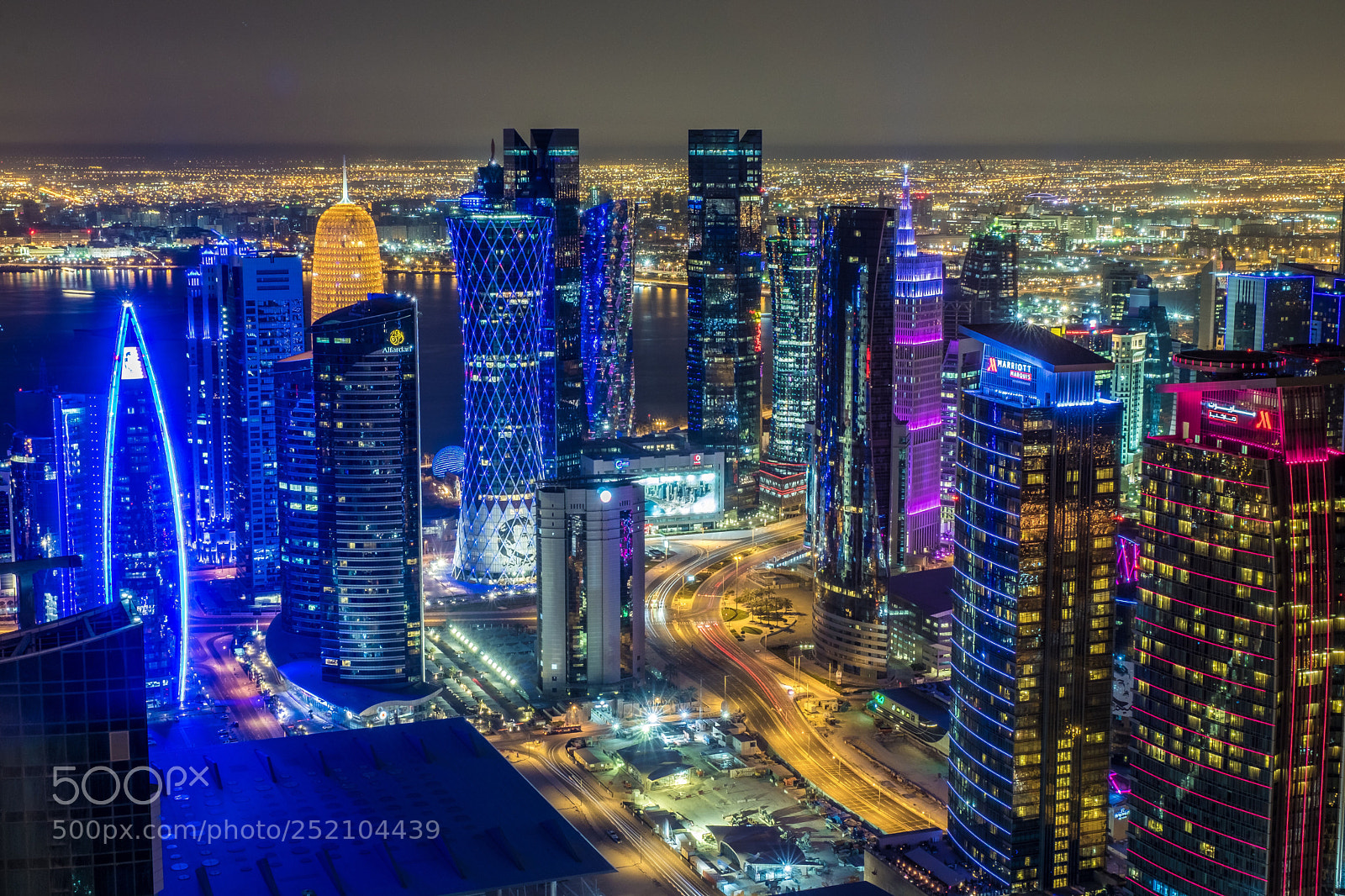 Fujifilm X-T2 sample photo. Doha west bay at photography