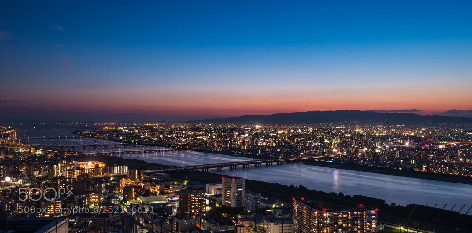 Nikon D800 sample photo. Skyline of osaka city photography