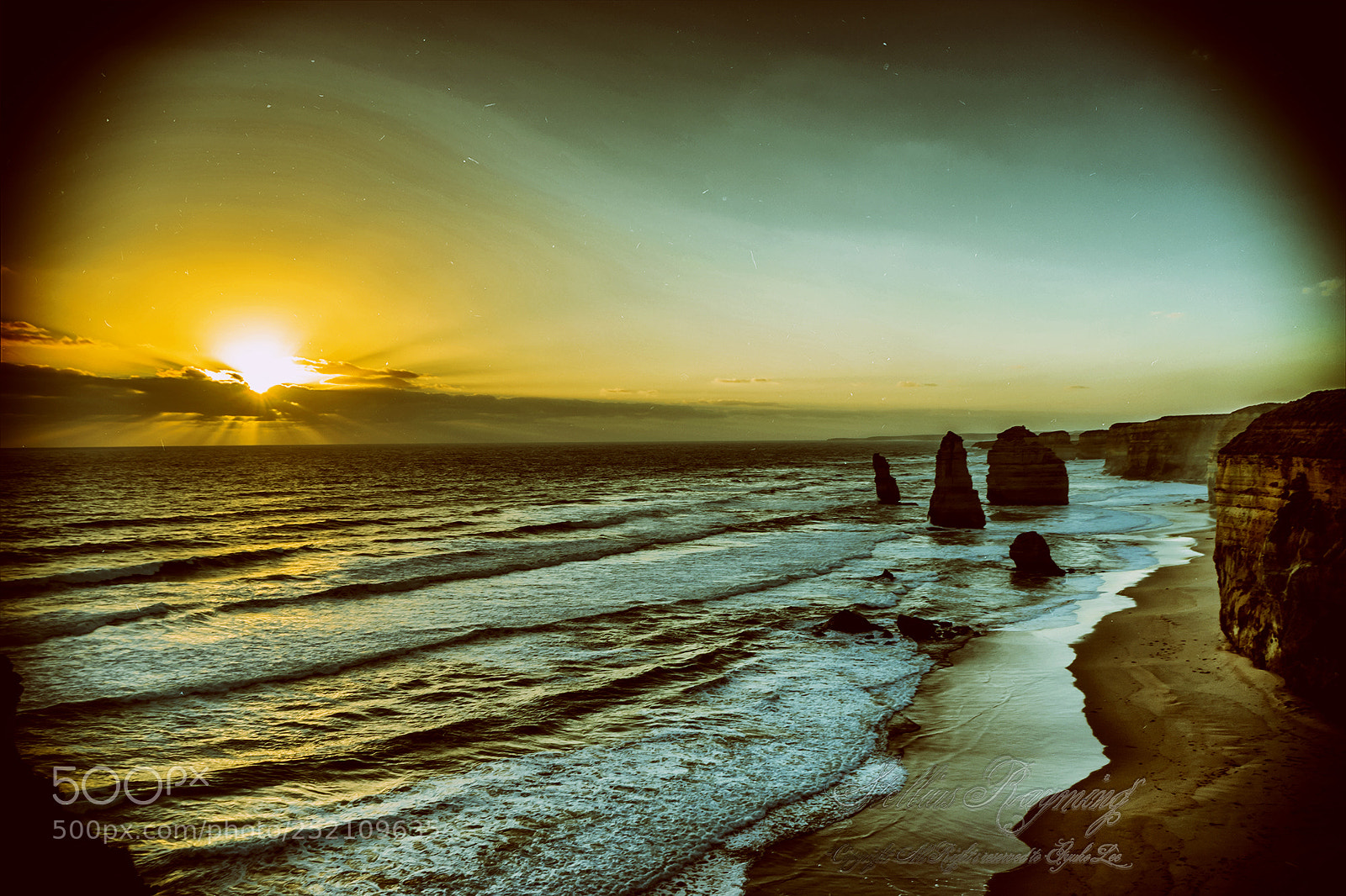 Sony a7 II sample photo. Sunset with 12 apostles photography