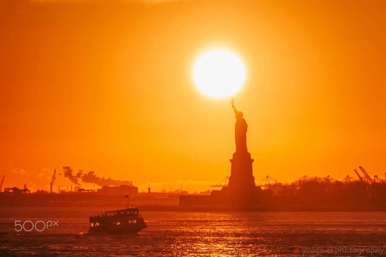 Panasonic Lumix DMC-GF1 sample photo. Sunset in big apple photography