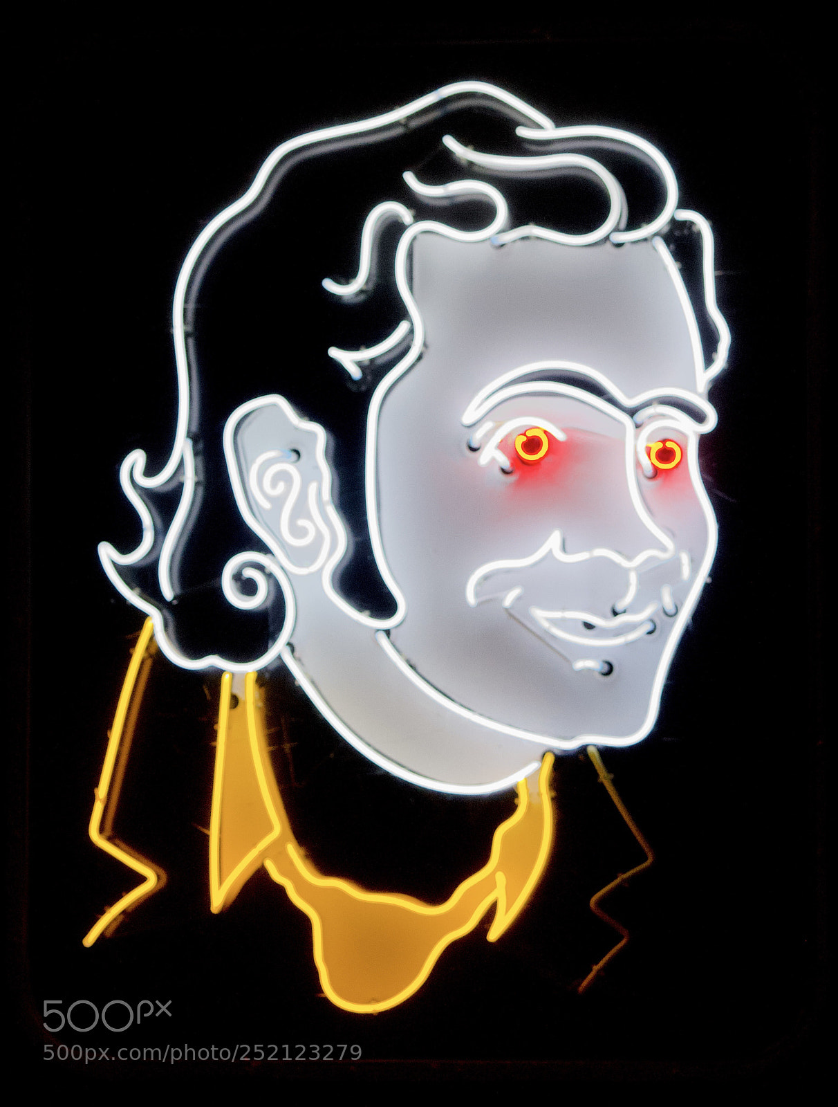 Nikon D3300 sample photo. Andy kaufman in neon photography