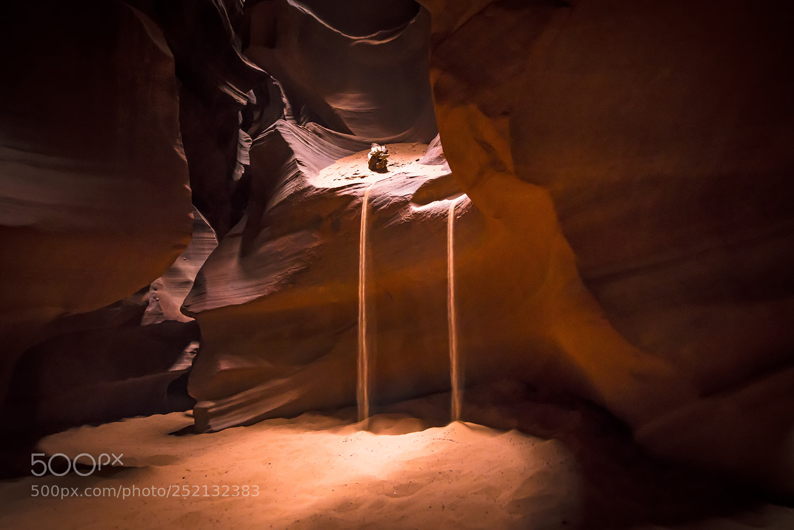 Nikon D800 sample photo. Sandfall in canyon photography