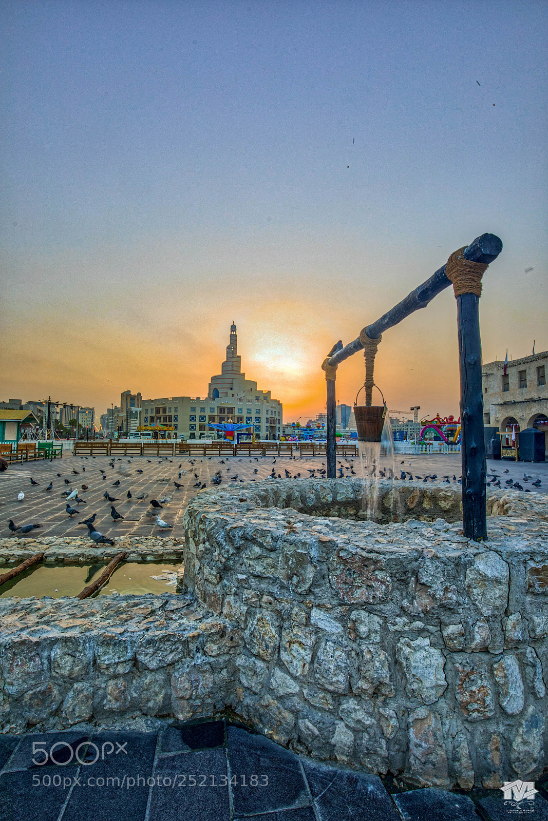 Canon EOS 5D Mark IV sample photo. Sunrise at fanar centre photography
