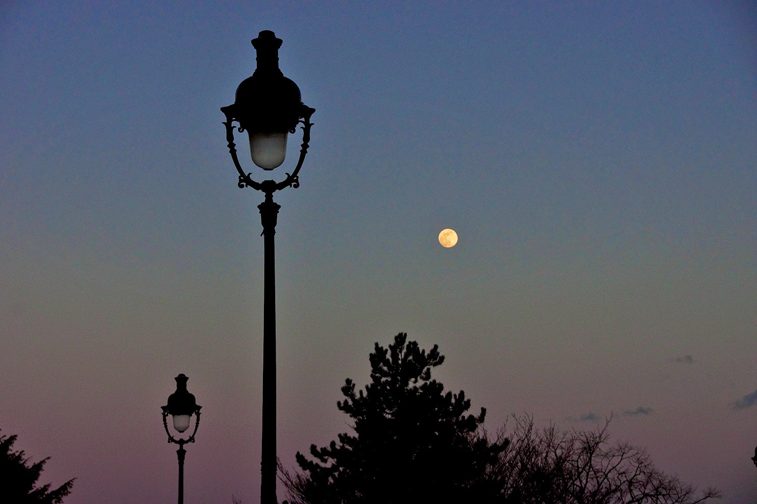 Sony SLT-A65 (SLT-A65V) sample photo. Moon and lights photography