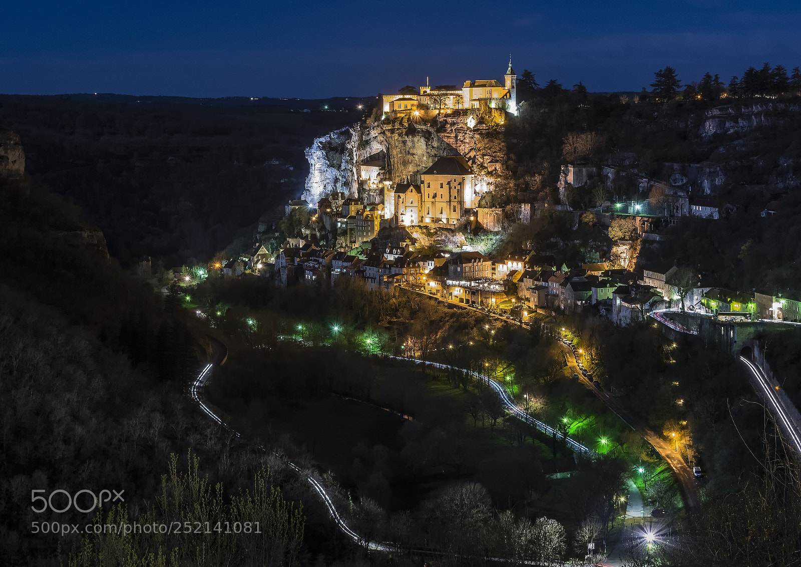 Nikon D7100 sample photo. Rocamadour night photography