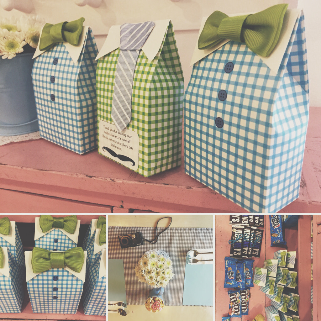 Baby Shower little man DIY gift boxes