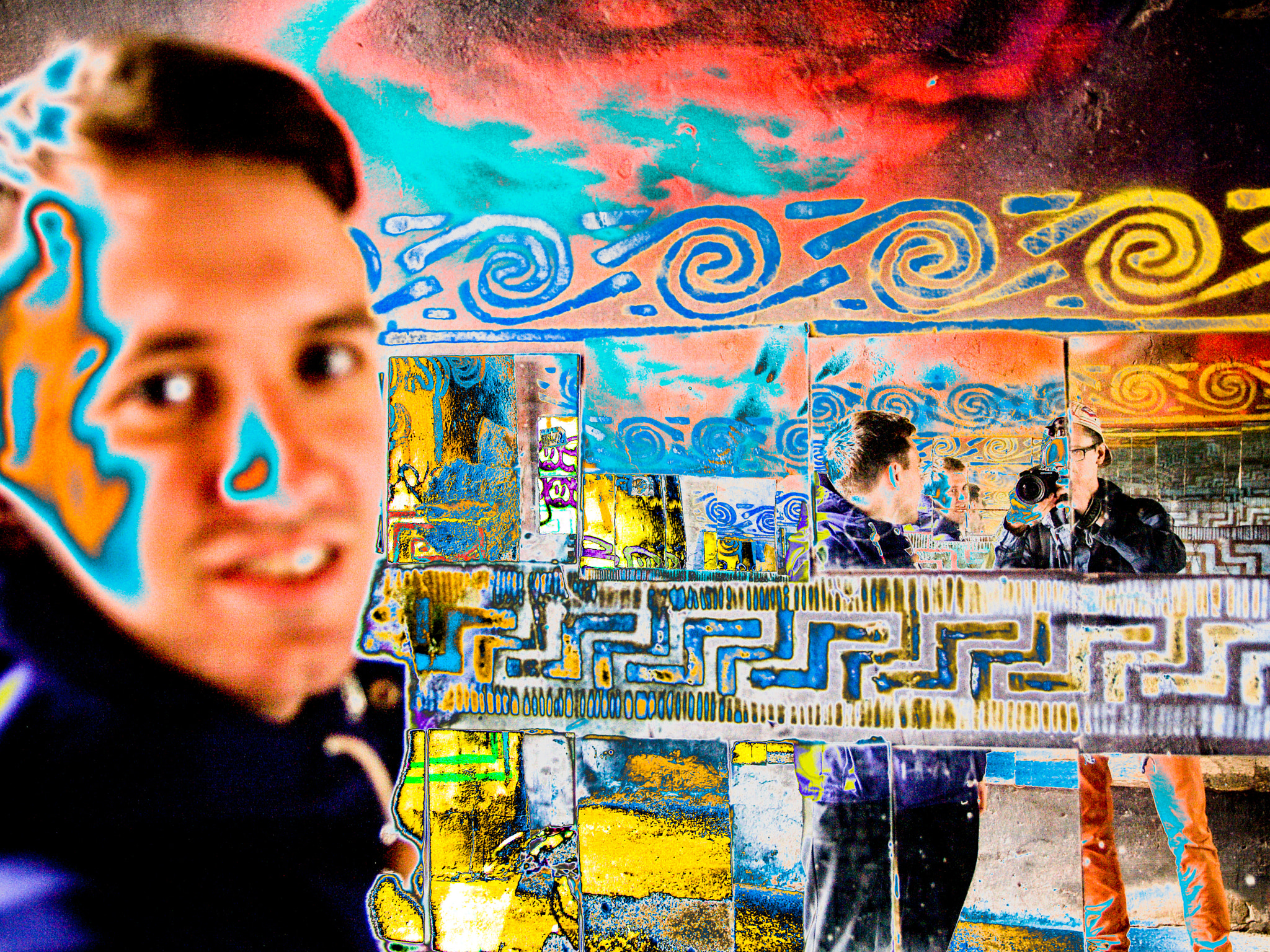 Olympus E-330 (EVOLT E-330) sample photo. Mirror boy photography