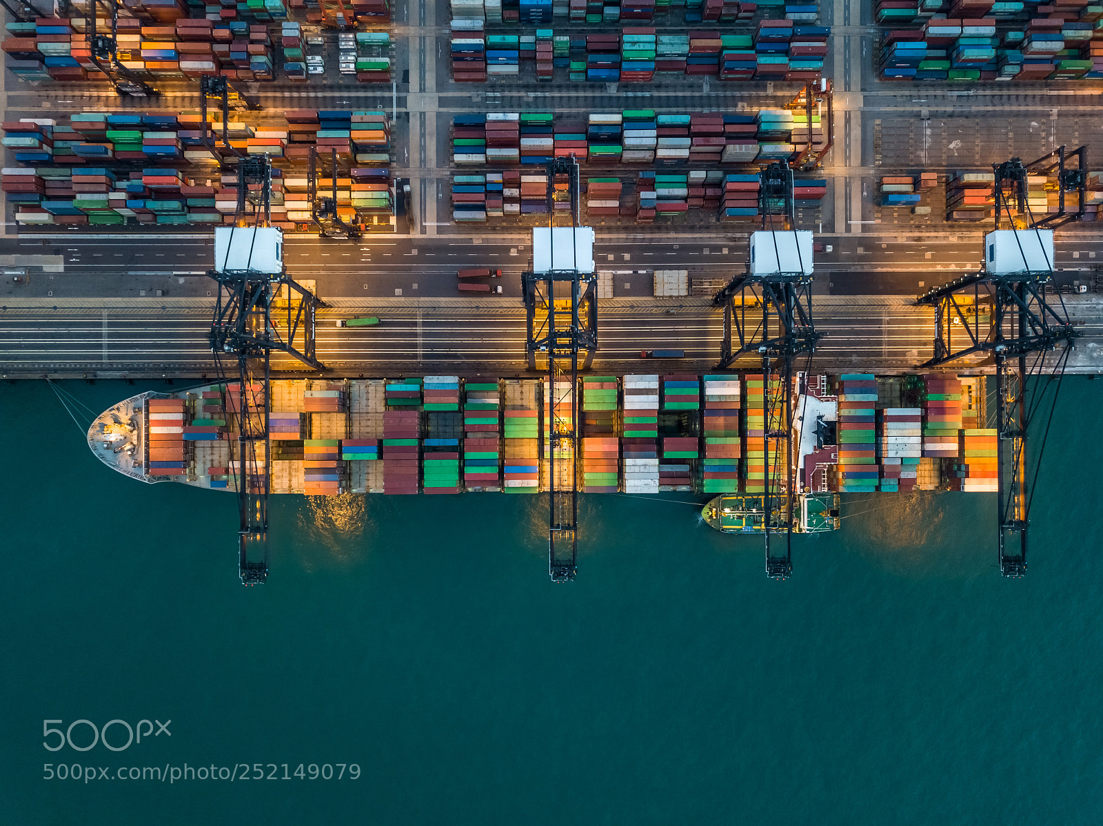 DJI FC220 sample photo. Kwai tsing container terminals photography