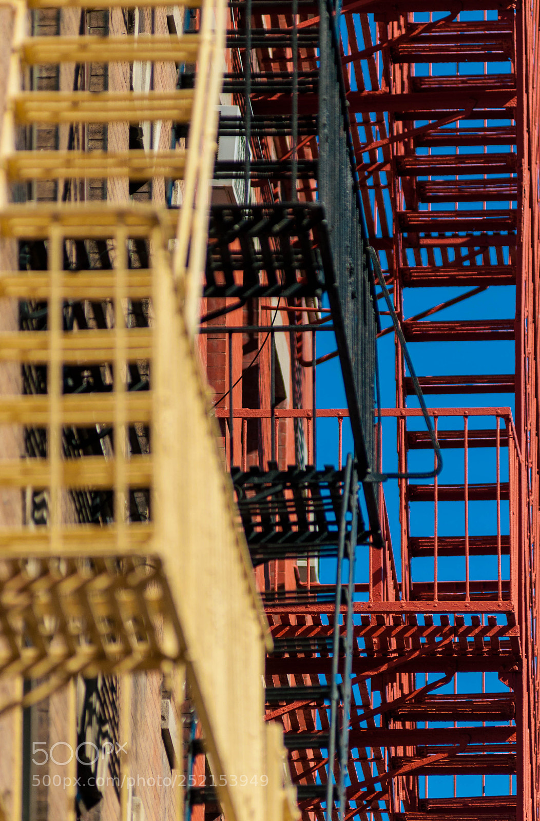 Nikon D90 sample photo. Soho castiron stairs photography