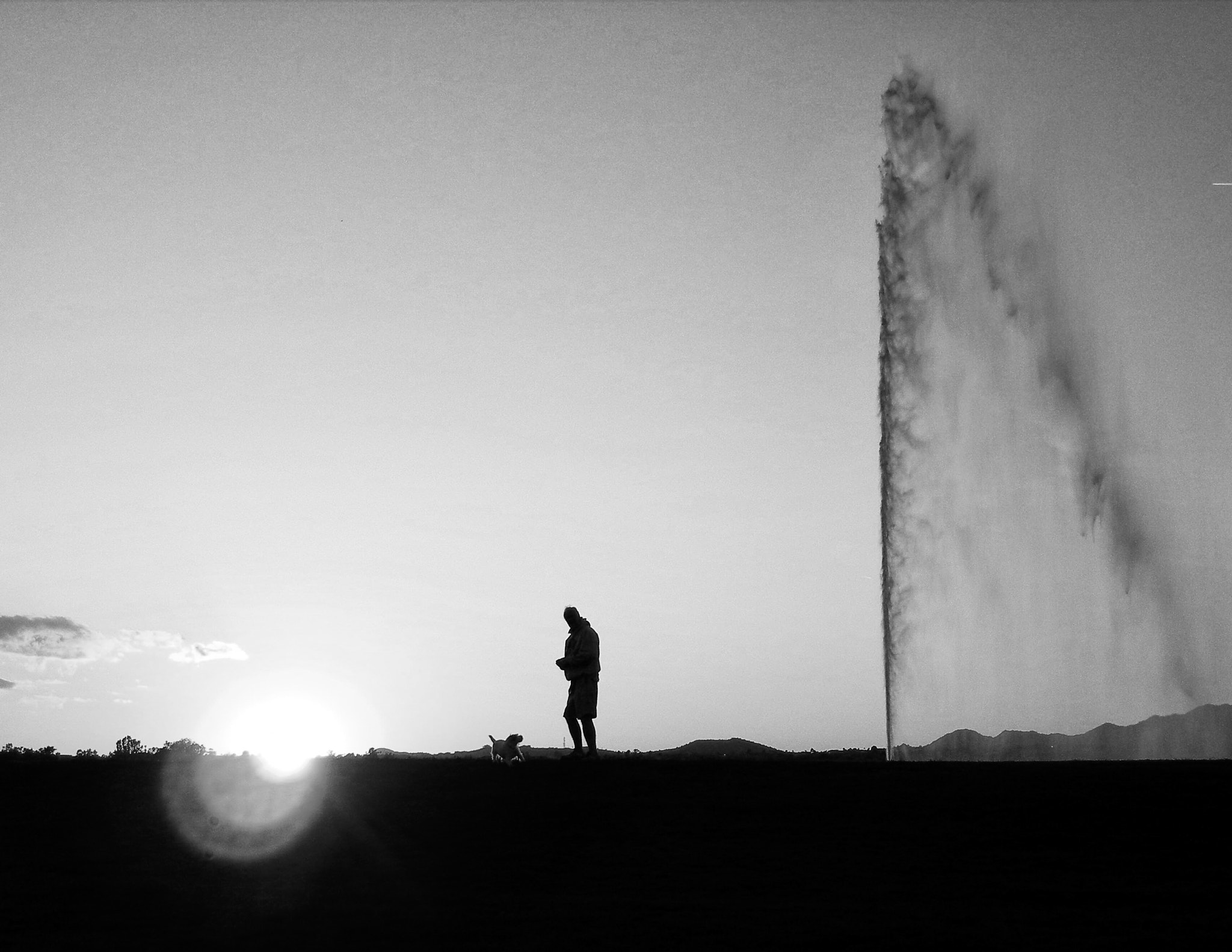 Nikon Coolpix S8100 sample photo. Man, dog and fountain photography