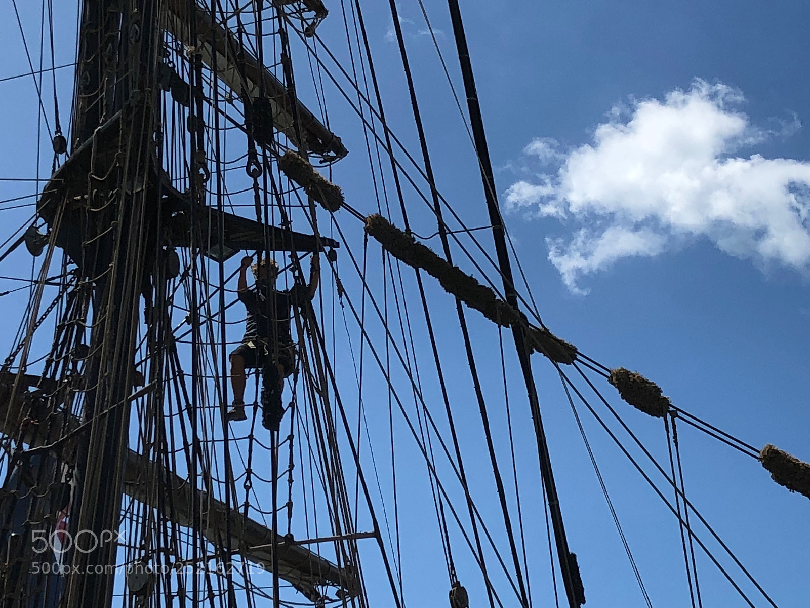 Apple iPhone X sample photo. Climbing the sails photography