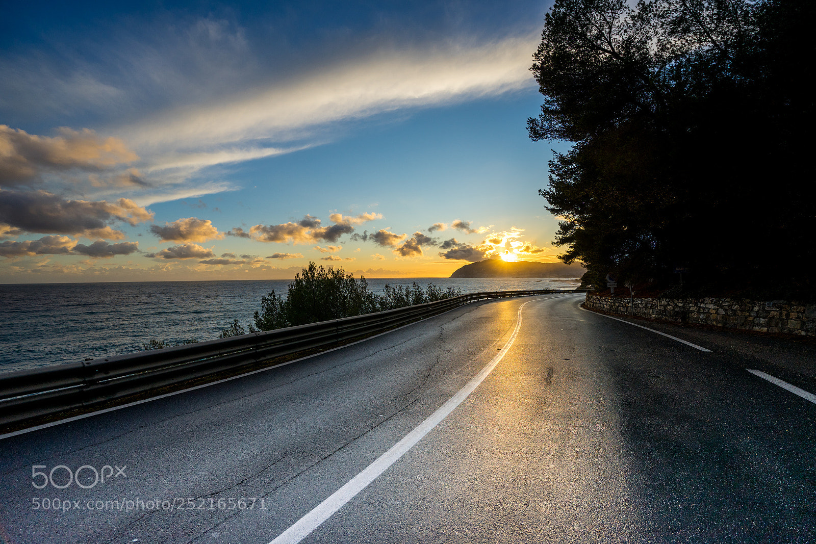 Sony a7 II sample photo. Road at sunset landscape photography