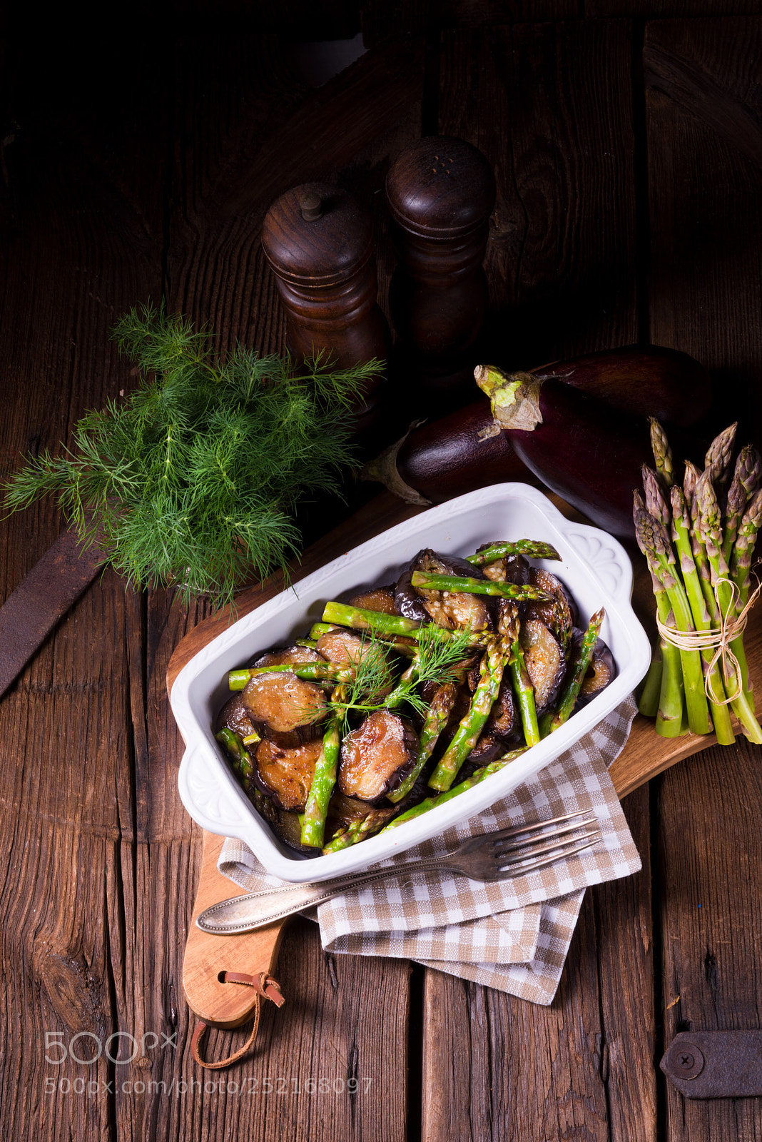 Nikon D810 sample photo. Eggplant casserole with green photography