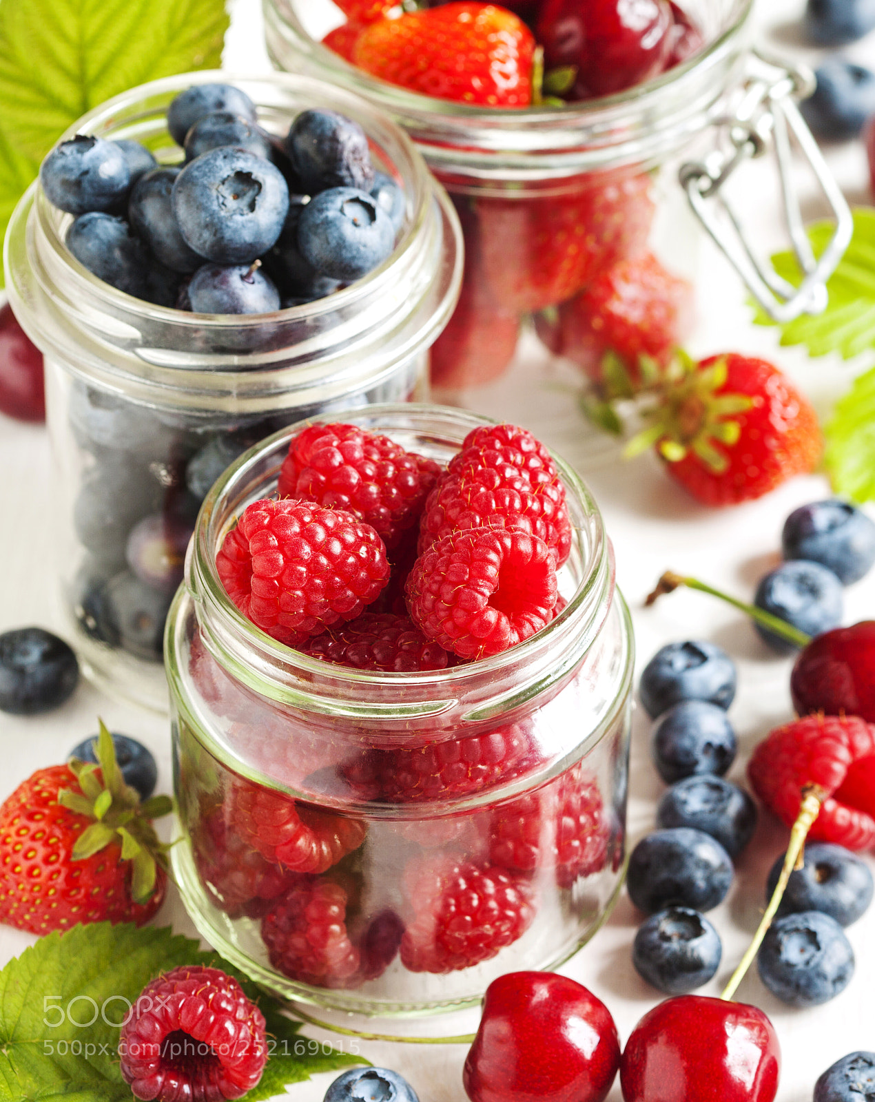 Canon EOS 5D Mark II sample photo. Summer berries in glass photography