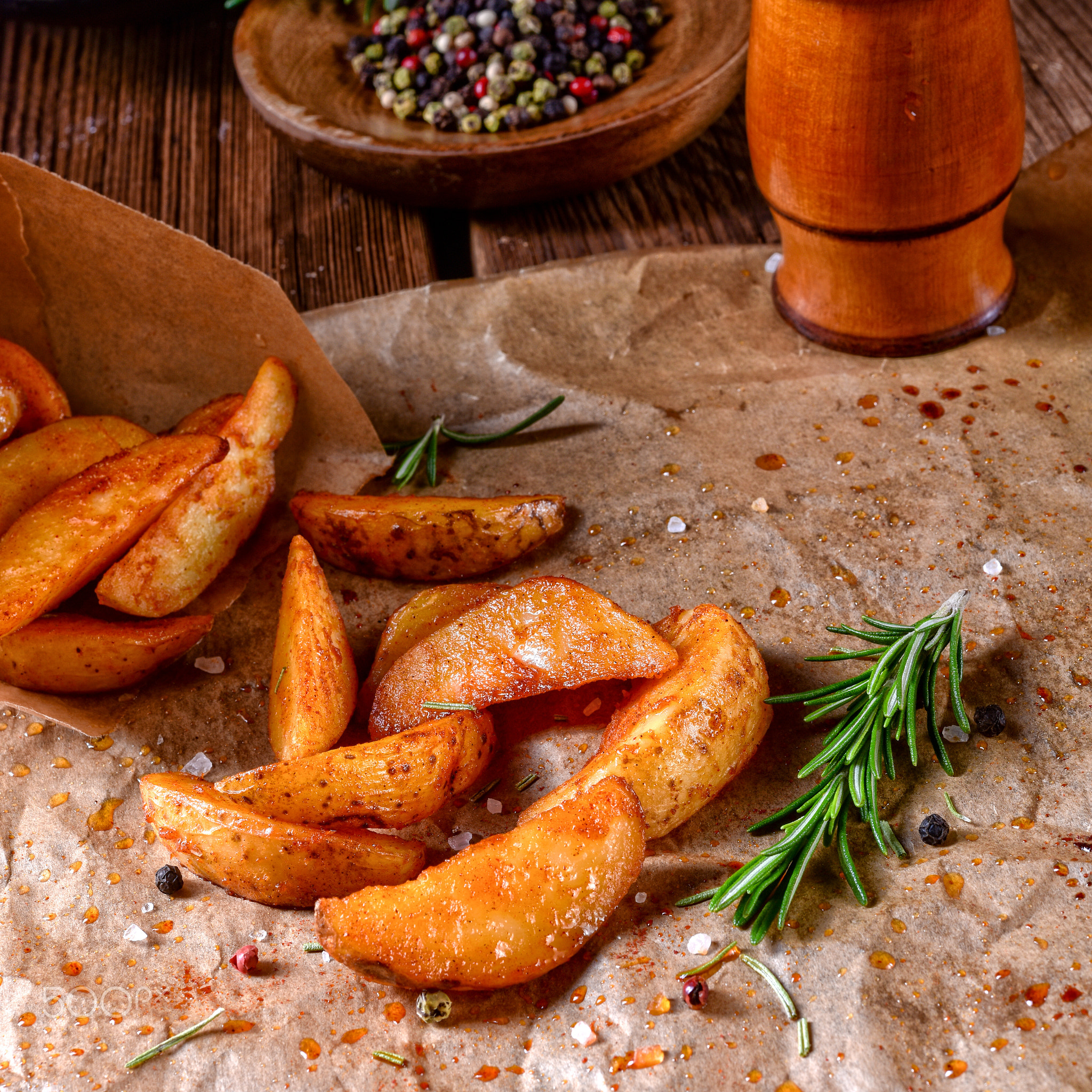 rosemary Potato wedges from the oven